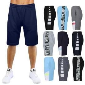 5-Pack: Men's Moisture Wicking Active Mesh Shorts