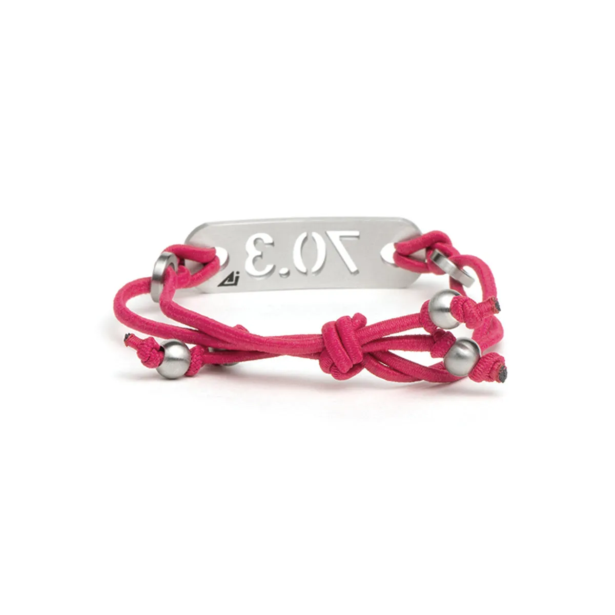70.3 Half Iron Distance Triathlon Pink Bracelet - Tie Stretch Adjustable
