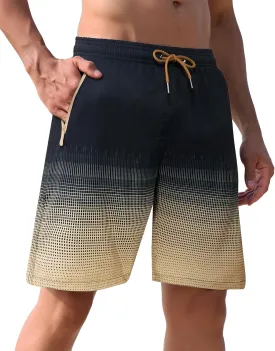APTRO Men's Swim Trunks 9 inch Bathing Suit Swim Board Shorts Quick Drying Beach Shorts with Zipper Pockets