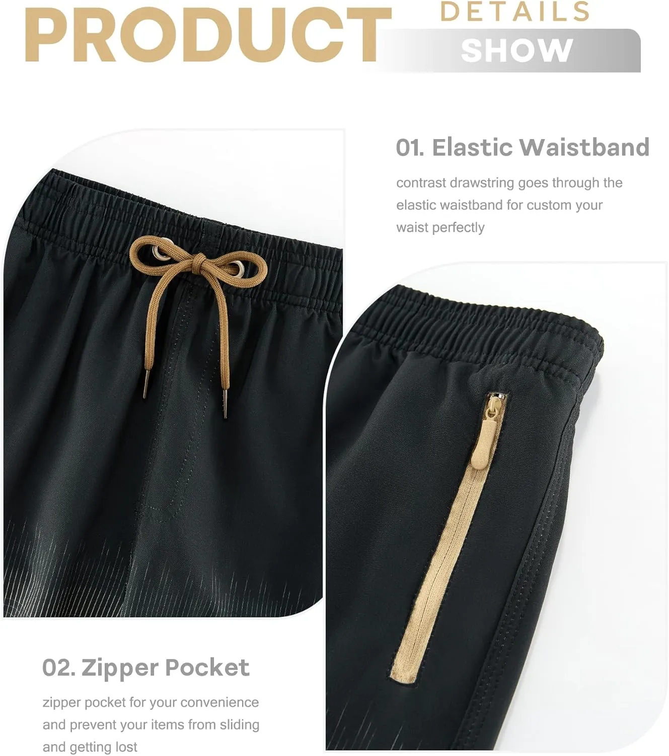 APTRO Men's Swim Trunks 9 inch Bathing Suit Swim Board Shorts Quick Drying Beach Shorts with Zipper Pockets