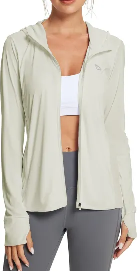 baleaf Women's UPF 50  Sun Protection Shirts SPF Jacket UV Cooling Hoodie Long Sleeve Summer Clothing for Outdoor Hiking