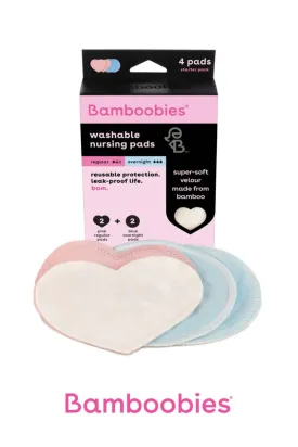 Bamboobies Washable Nursing Pads Combo Starter Pack (4 Pads)