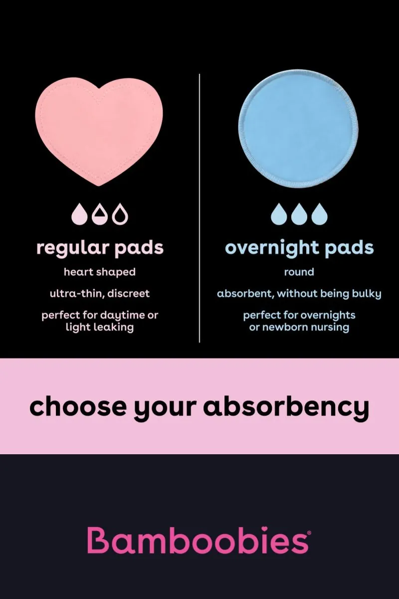 Bamboobies Washable Nursing Pads Combo Starter Pack (4 Pads)