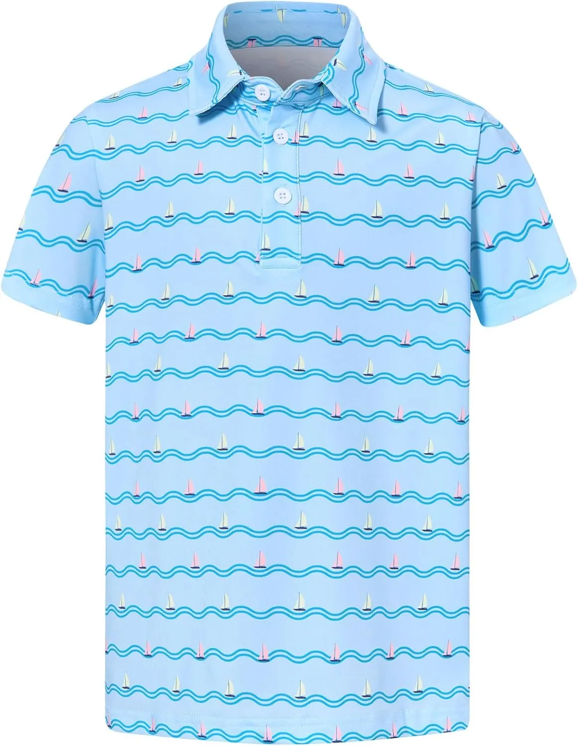 Boys Performance Polo Shirt Short Sleeve Golf Clothes for Active Casual Size 5-14