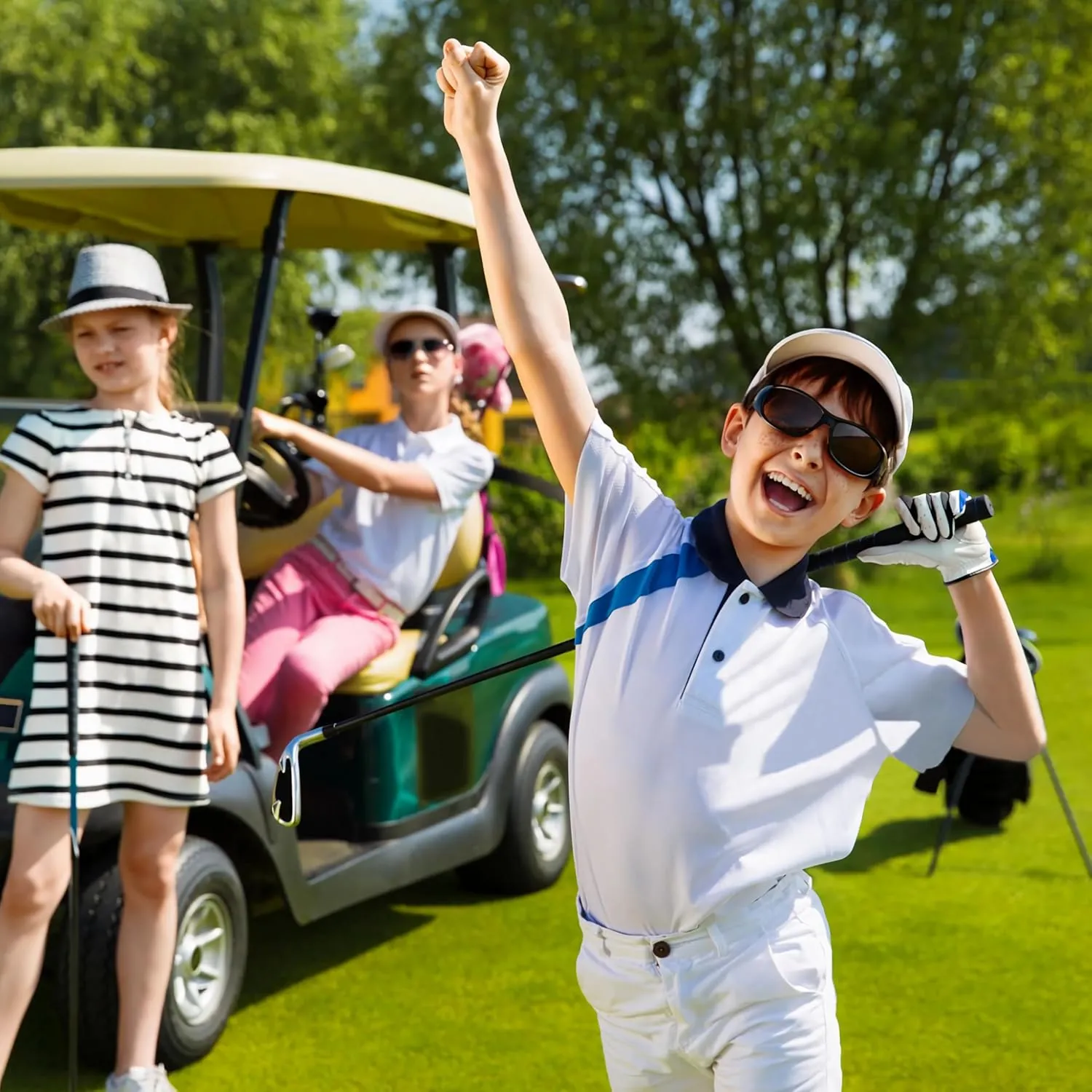 Boys Polo Shirt Short Sleeve Performance Dry Fit Stretch Funny Print Active Casual Collared Golf Shirts for Boy