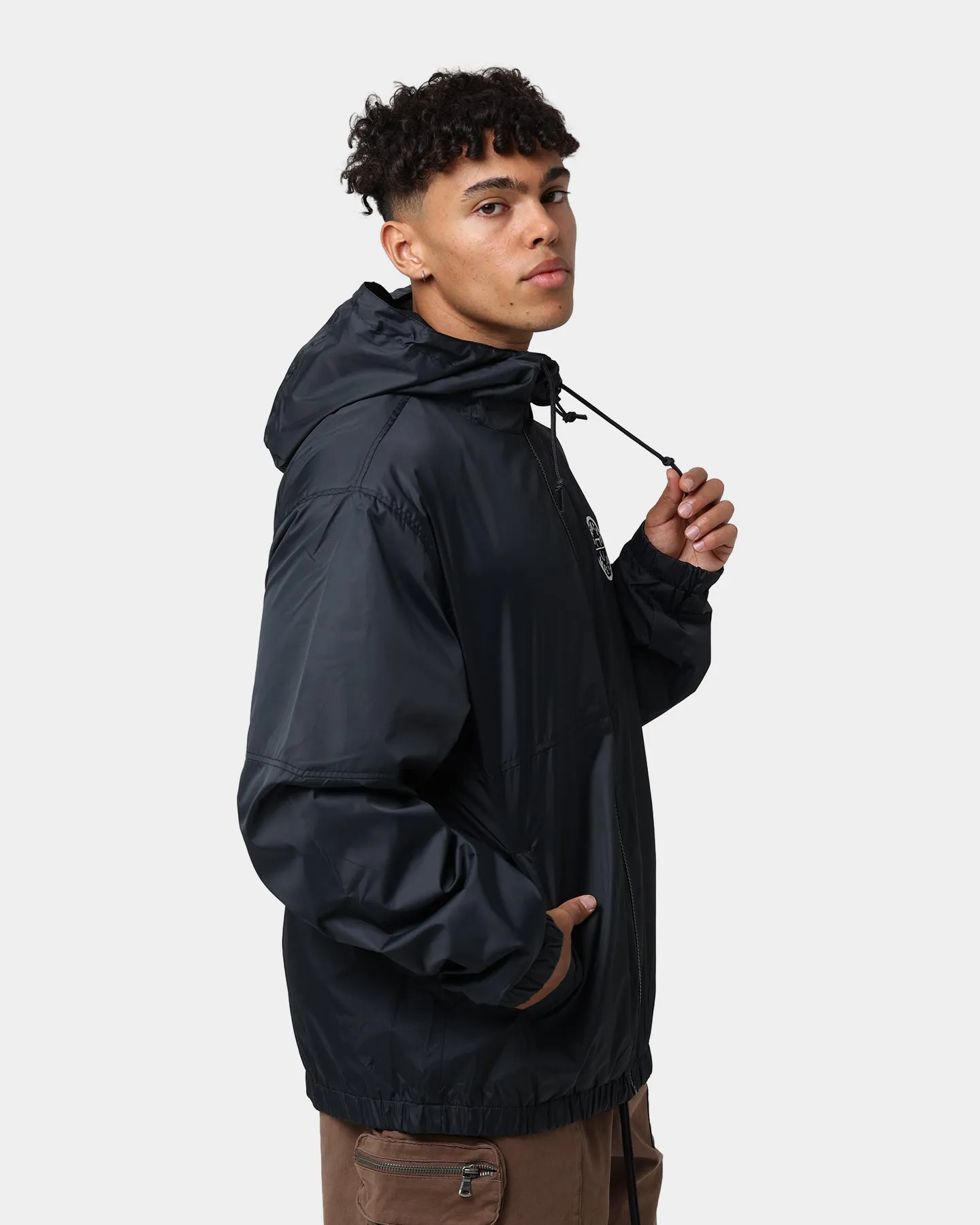 Brixton Claxton Crest Hooded Windbreaker Black/Black