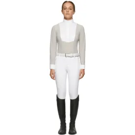 Cavalleria Toscana American Bib Long Sleeve Show Shirt - Beige