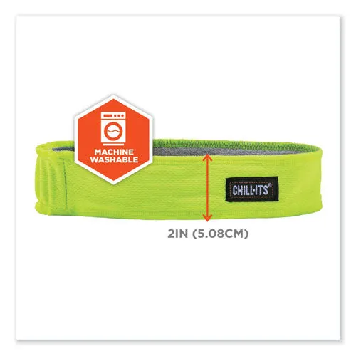 Chill-its 6605 High-perform Terry Cloth Sweatband, Cotton Terry Cloth, One Size Fits Most, Lime, Ships In 1-3 Business Days