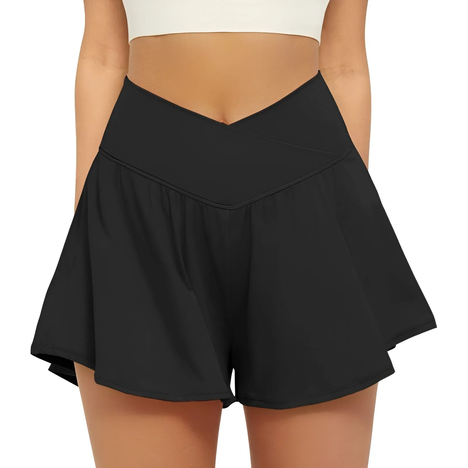 Crossover Flowy Athletic Shorts – Comfortable and Quick-Drying Design