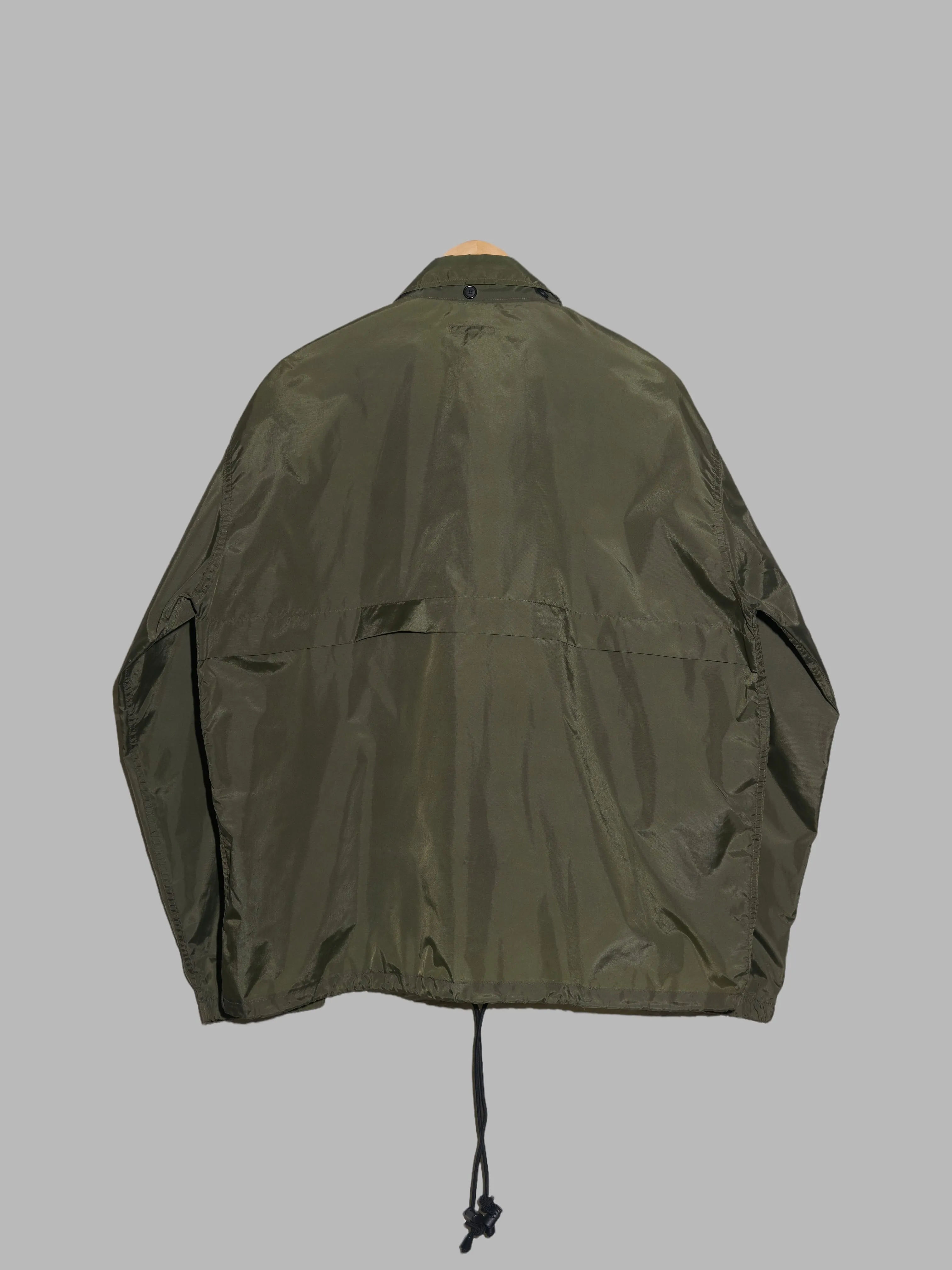 Emanuel Ungaro 1980s 1990s khaki nylon packable windbreaker - L