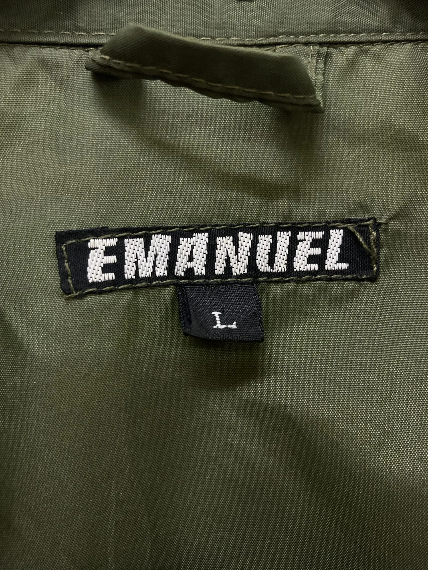 Emanuel Ungaro 1980s 1990s khaki nylon packable windbreaker - L