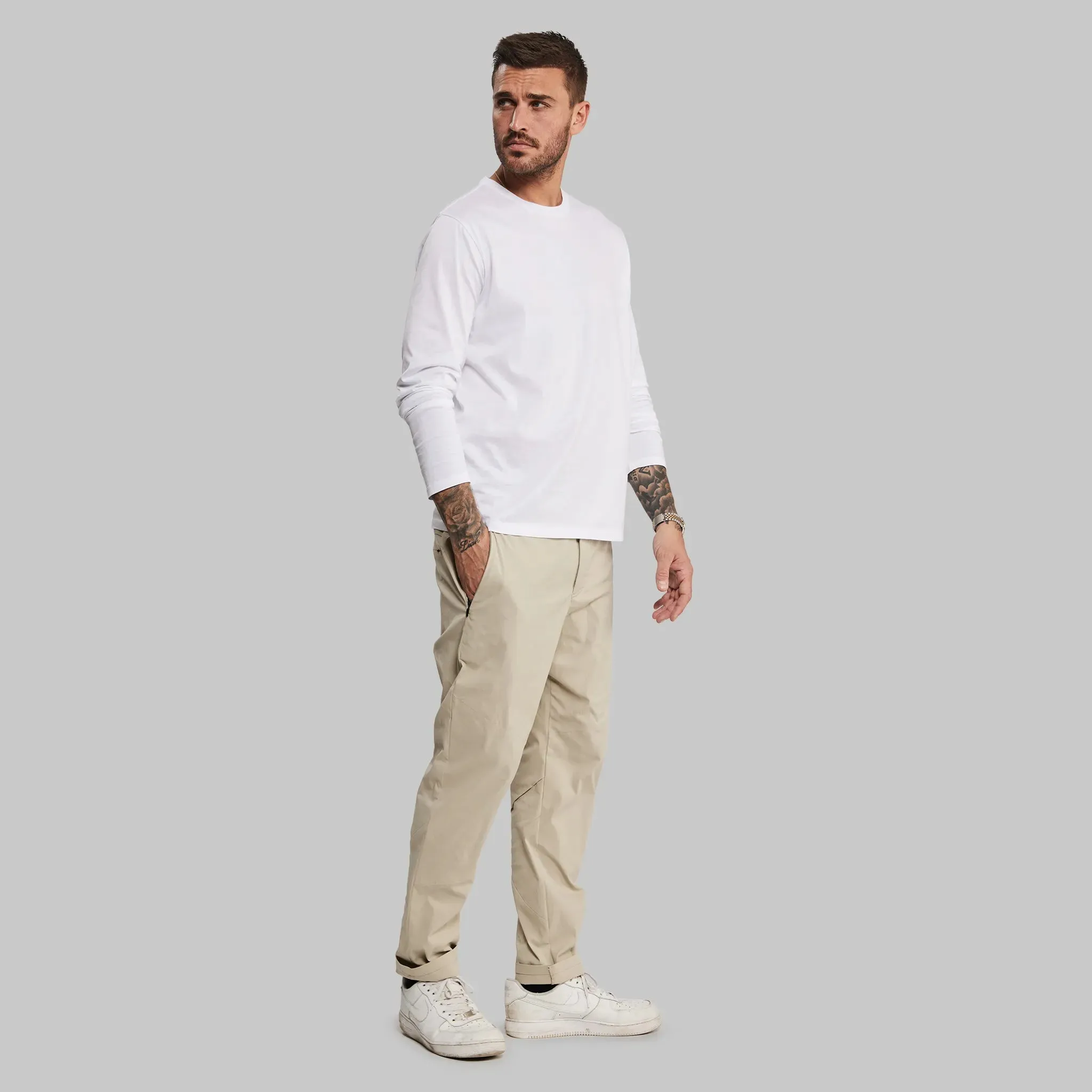 Equator T Shirt. Long Sleeve White edition