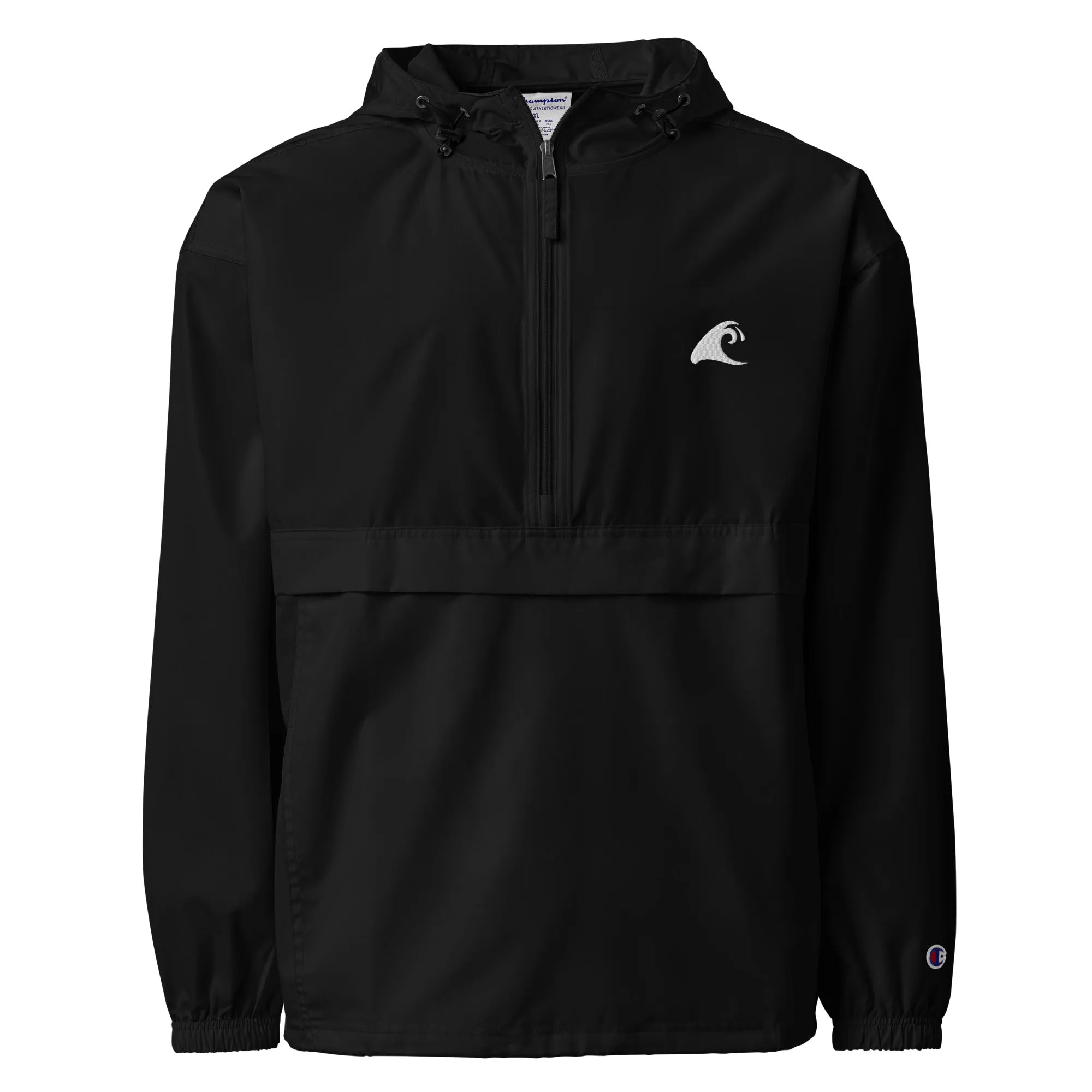 Extremely Stoked Champion Black Packable Windbreaker Jacket