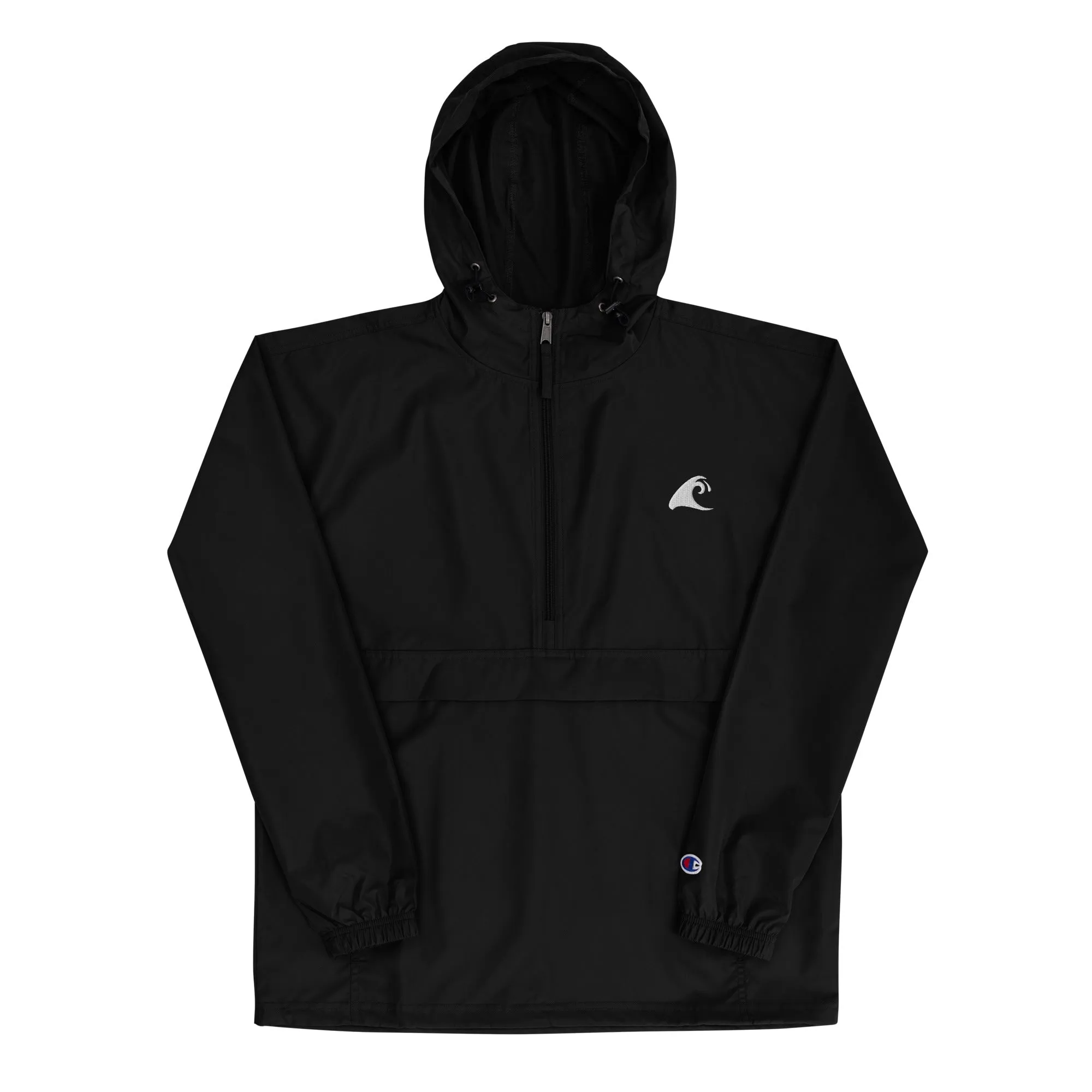 Extremely Stoked Champion Black Packable Windbreaker Jacket