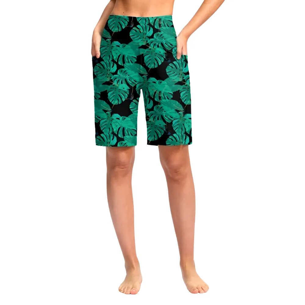 Floral Print Shorts Pockets – Quick Dry and Comfortable