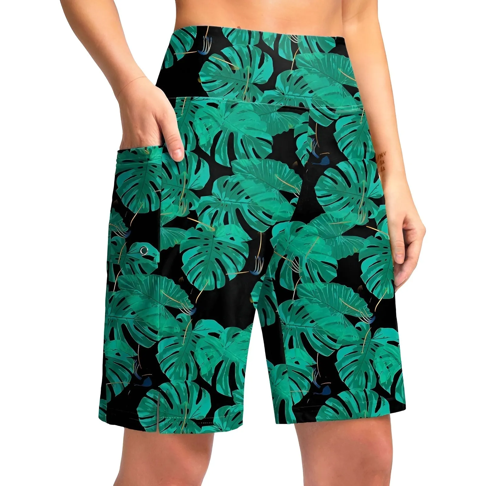 Floral Print Shorts Pockets – Quick Dry and Comfortable