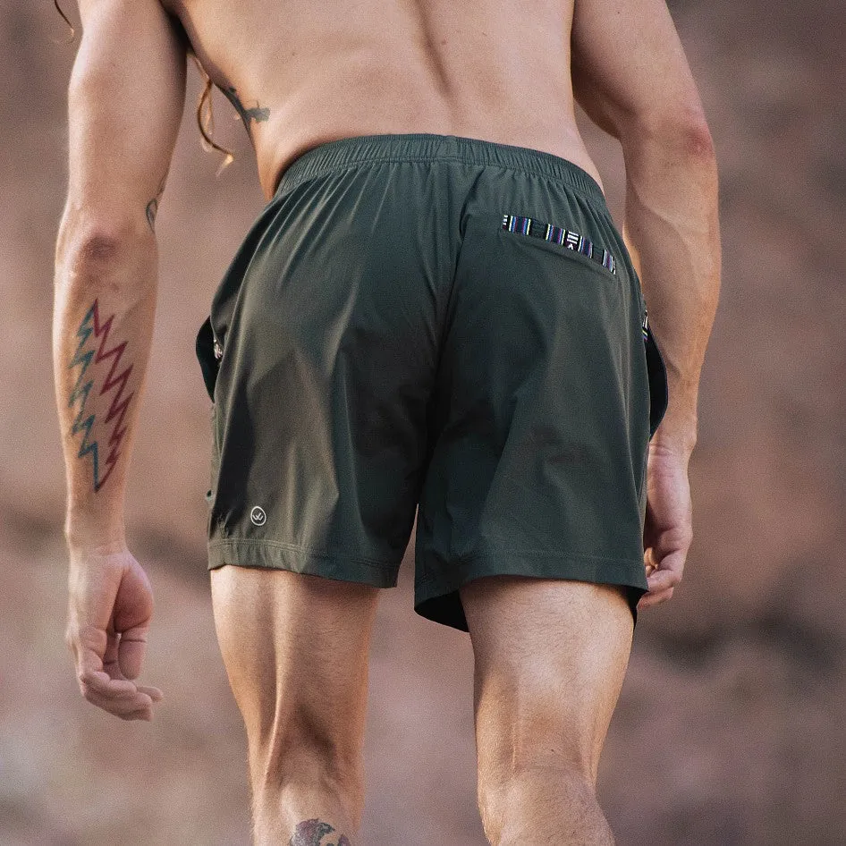 Flow Short (Athletic) - Olive 5.5" & 7"
