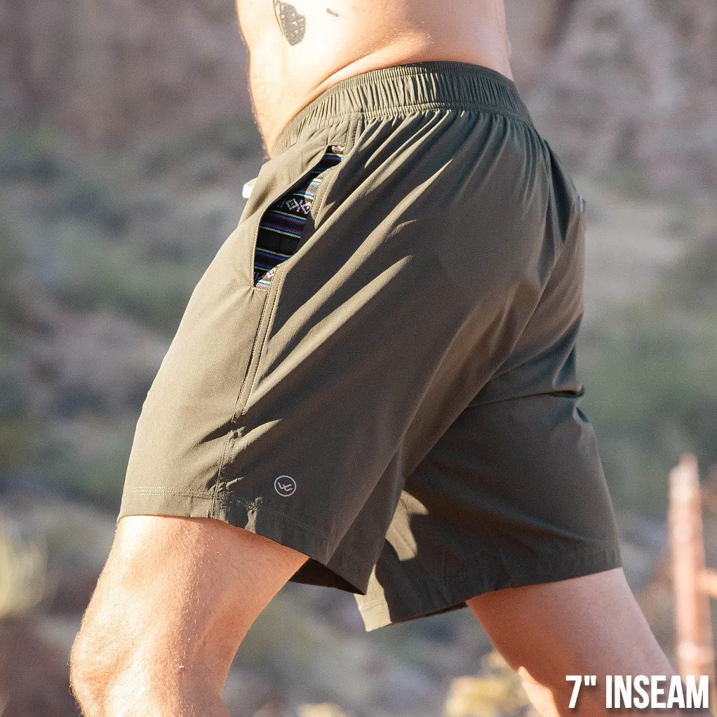 Flow Short (Athletic) - Olive 5.5" & 7"