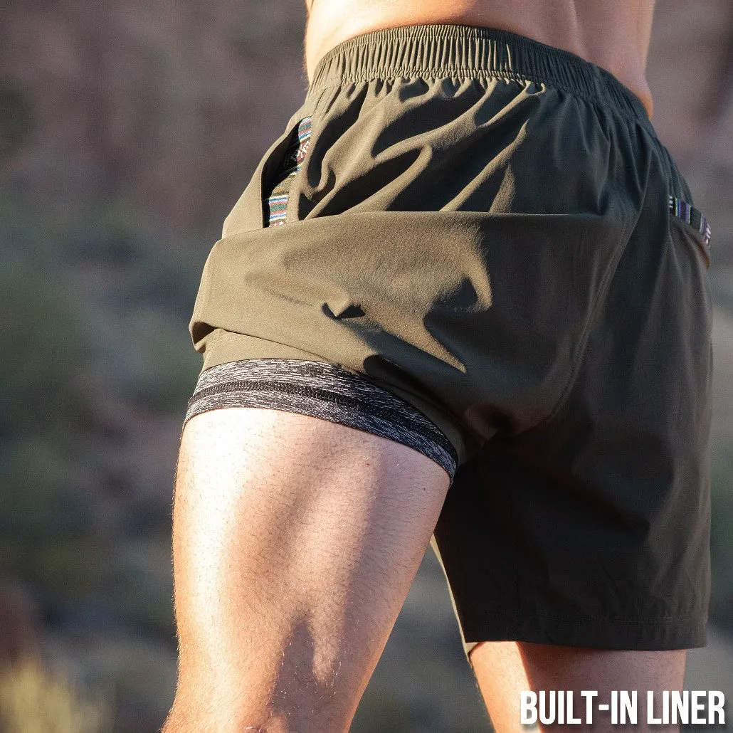 Flow Short (Athletic) - Olive 5.5" & 7"