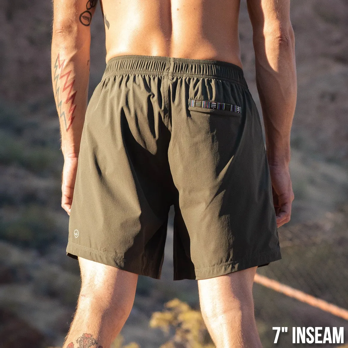 Flow Short (Athletic) - Olive 5.5" & 7"