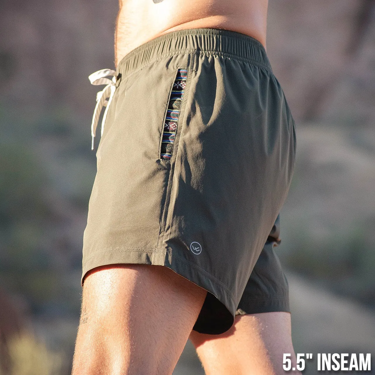 Flow Short (Athletic) - Olive 5.5" & 7"