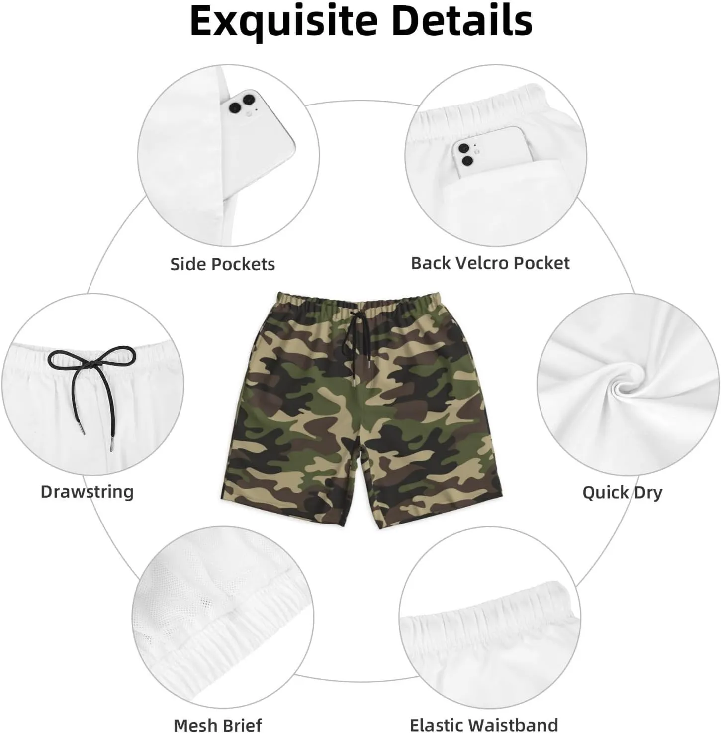 Game Mens Swim Trunks Quick Dry Swim Shorts with Mesh Lining Breathable Men's Beach Pants Swimwear Bathing Suits,