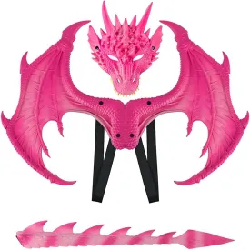 Himine Dragon Wings Props Cosplay Wing With Tail Mask