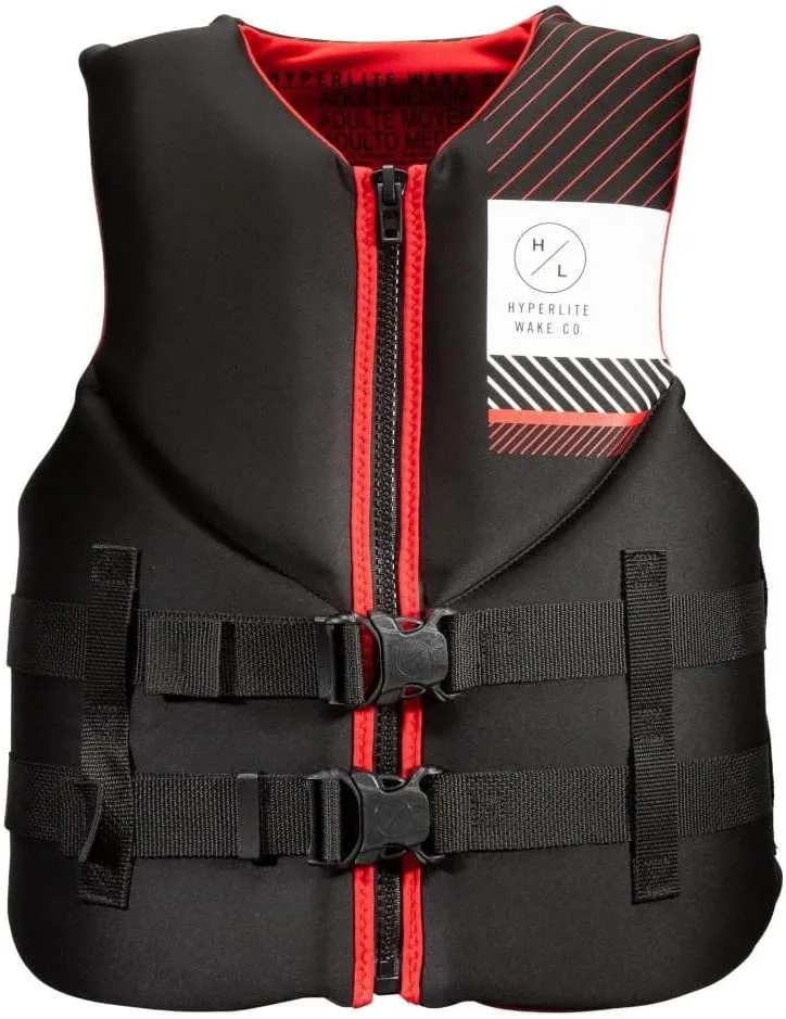 Hyperlite indy CGA Mens Wakeboard Vest Black/Red Sz L