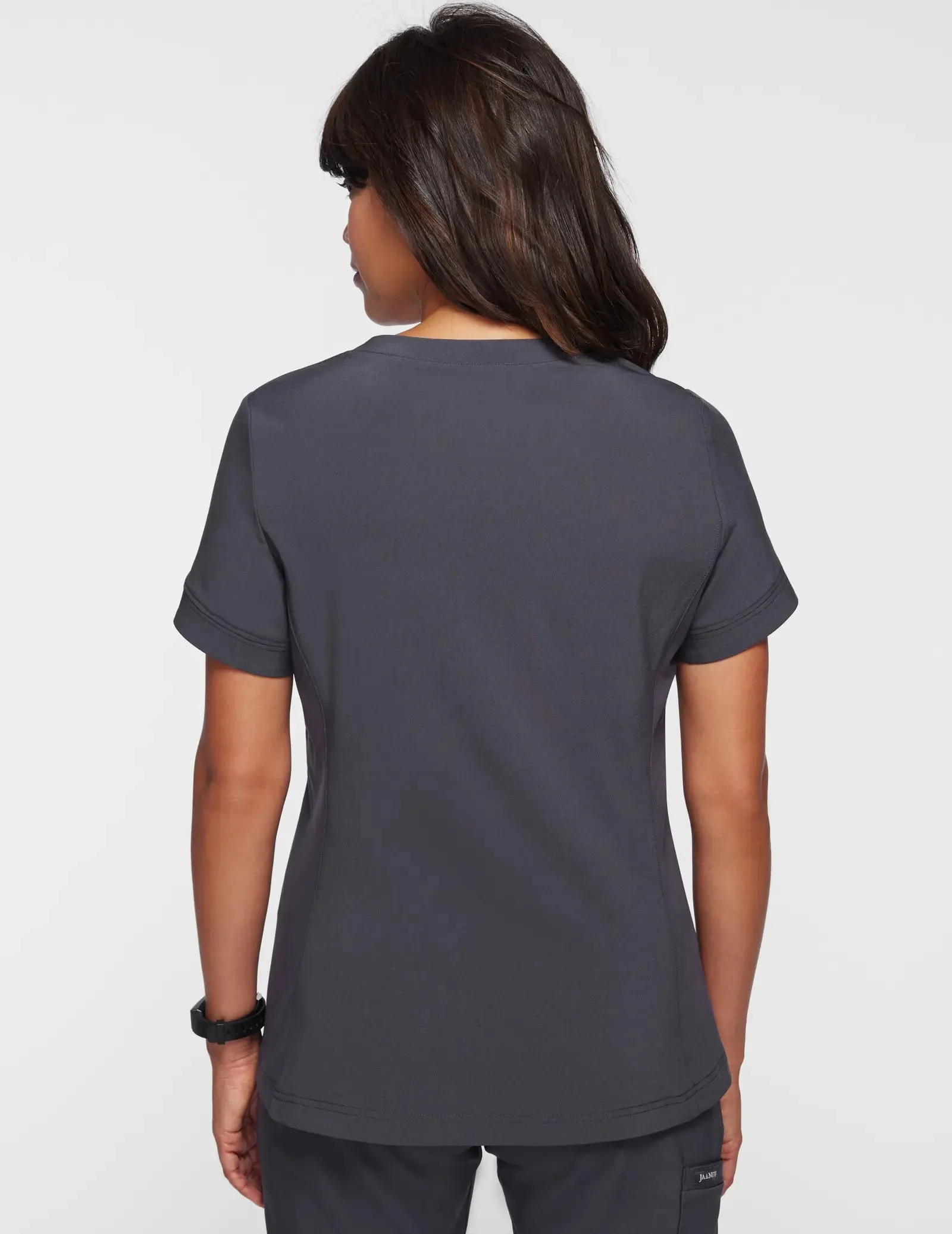 Jaanuu Women's Performance V-Neck Scrub Top - Slate