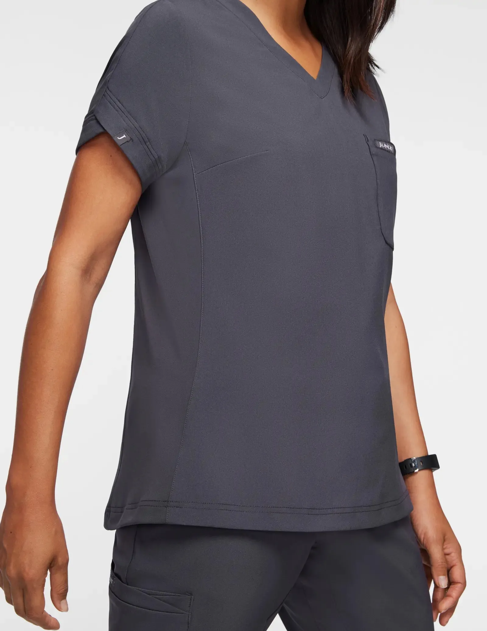 Jaanuu Women's Performance V-Neck Scrub Top - Slate