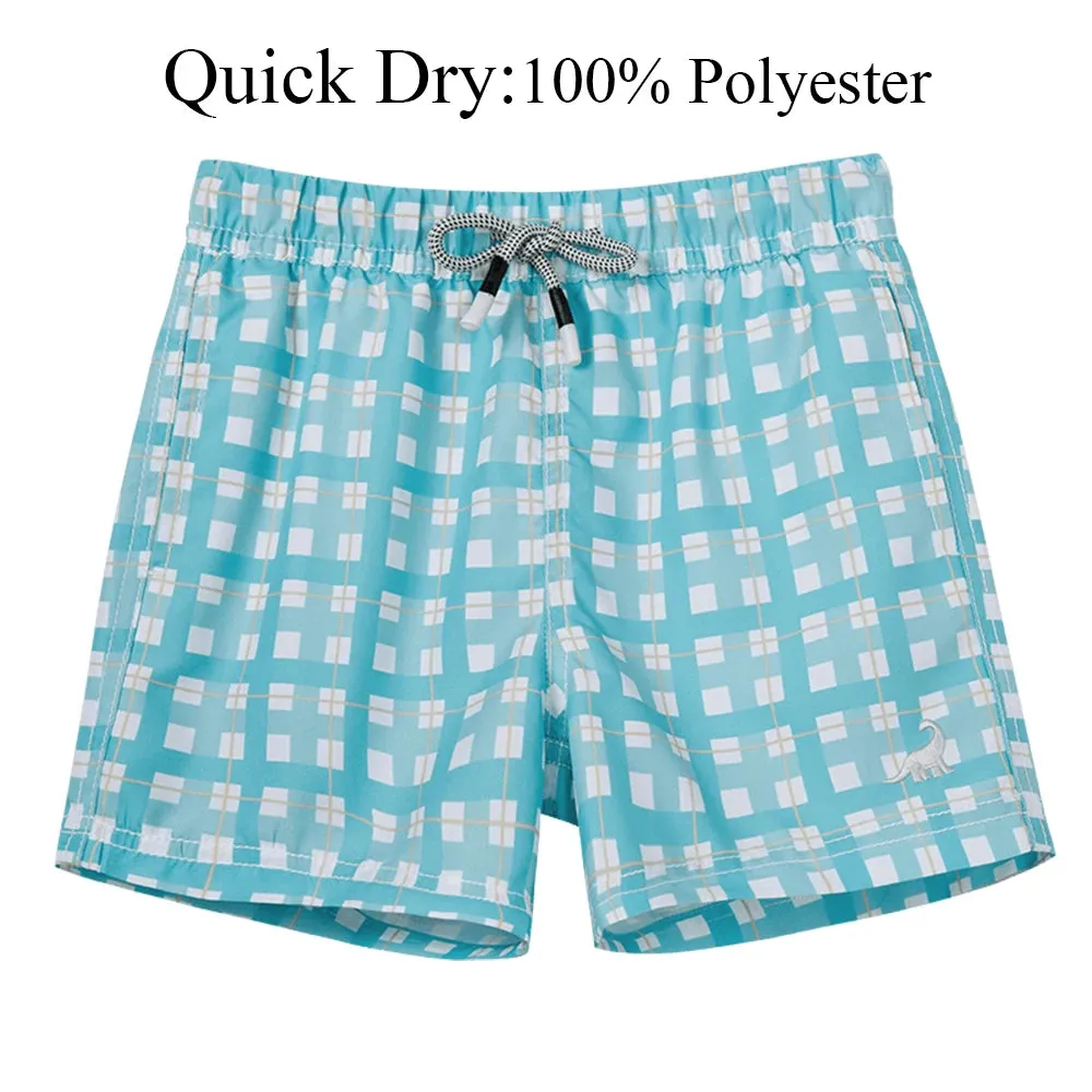 Kids Boys Cartoon Print Quick Dry Swim Shorts
