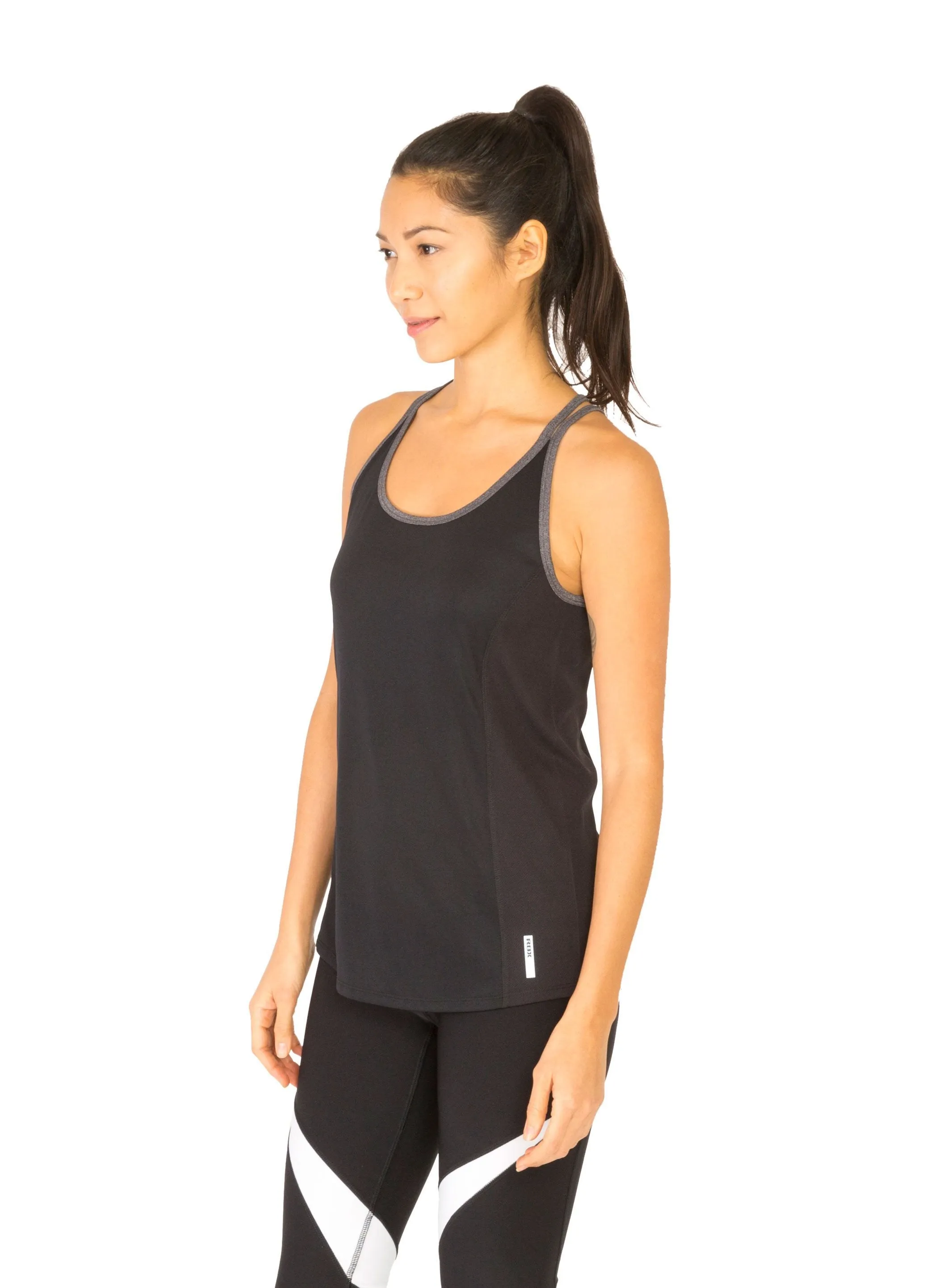 Lumen Strappy Moisture-Wicking Mesh Tank Top
