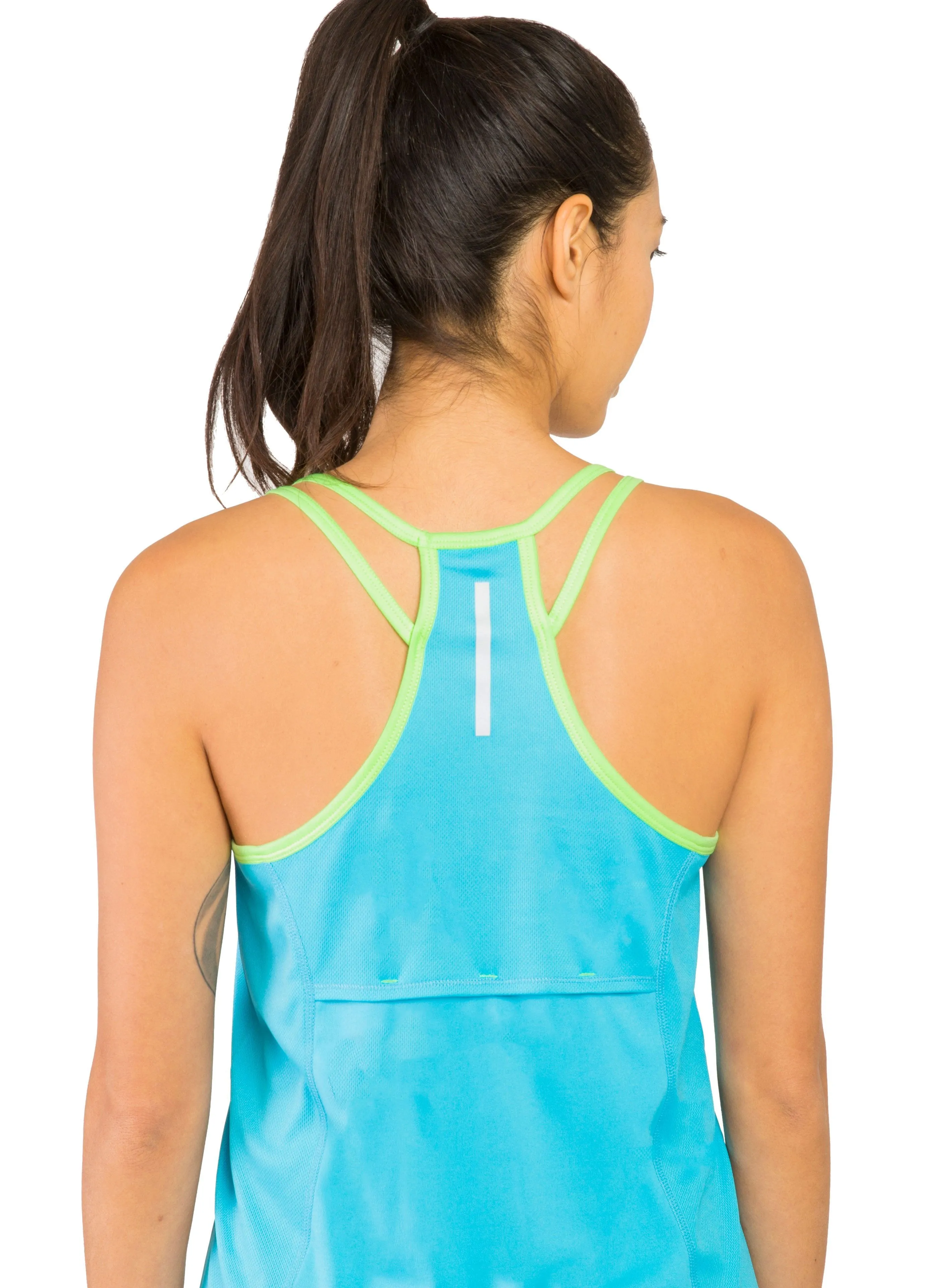 Lumen Strappy Moisture-Wicking Mesh Tank Top