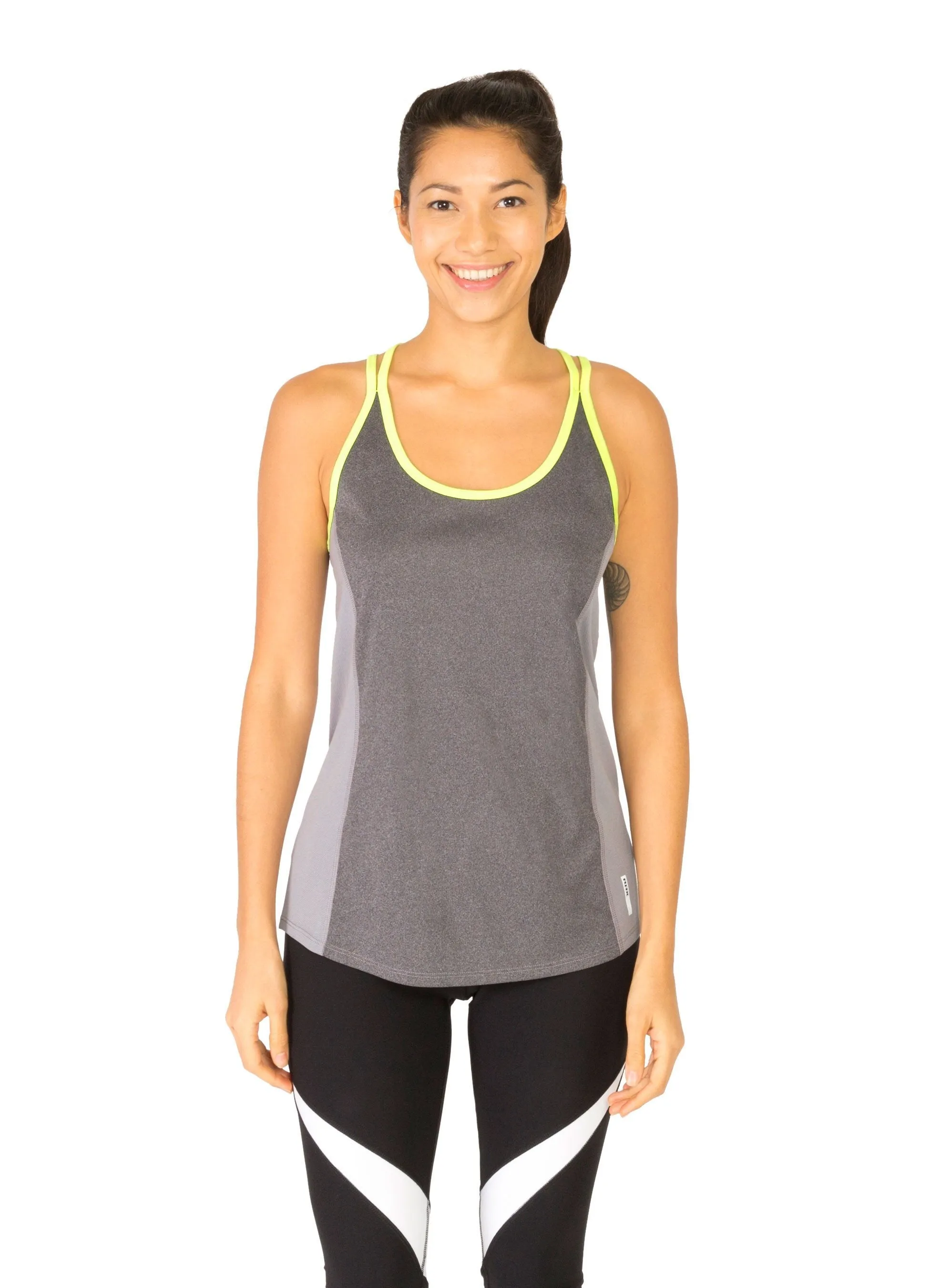 Lumen Strappy Moisture-Wicking Mesh Tank Top