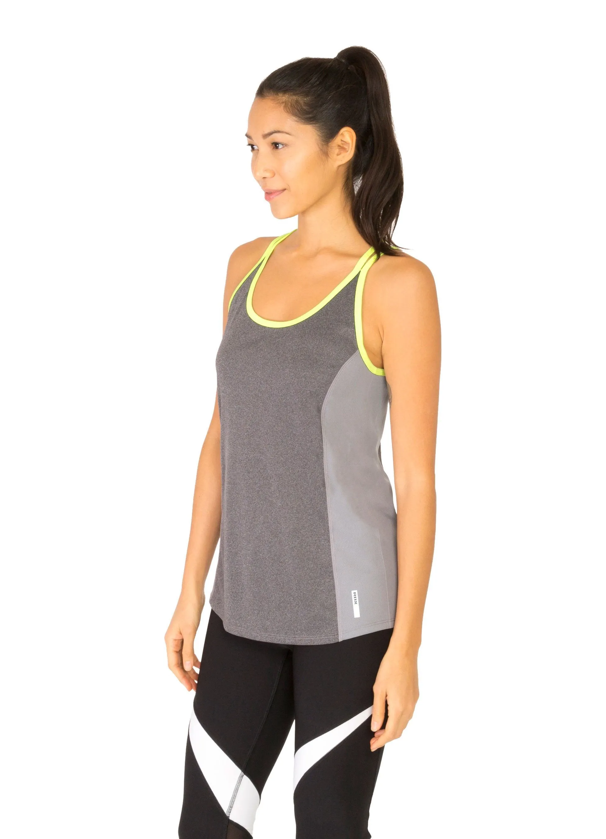 Lumen Strappy Moisture-Wicking Mesh Tank Top