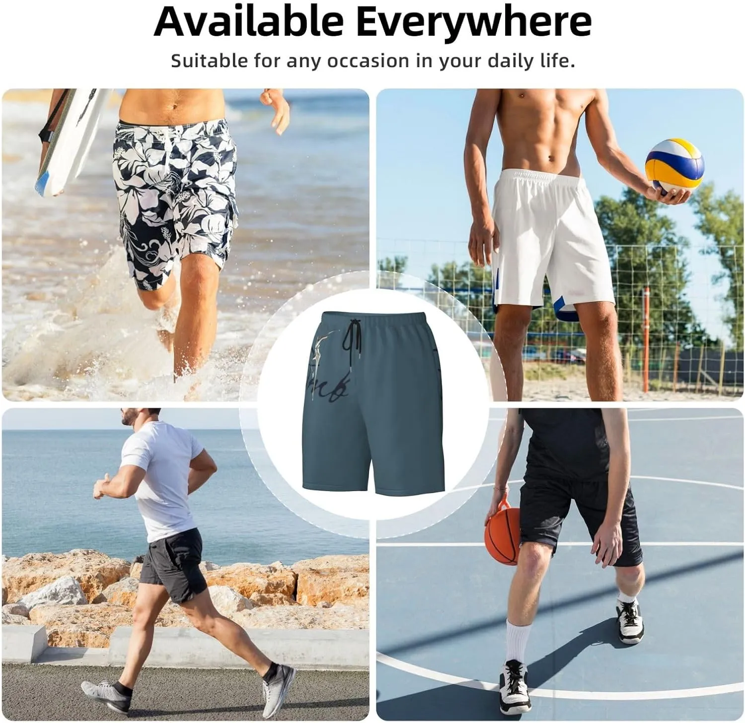 Man Swim Shorts for Dave Band Mathews Beach Pants,Beach Board Shorts Surf Quick Dry Breathable with Pocket for Party