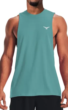 Men's Belief Drop Arm Tank Top Sleeveless Muscle T Shirts Gym Workout Stringers