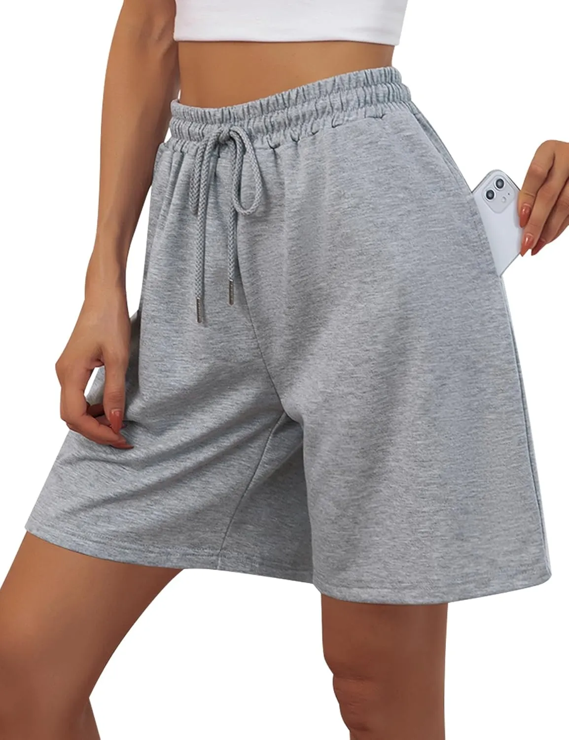 Quenteen Women's Athletic Shorts Jogger Sweat Casual Loose Bermuda Shorts (Available in Plus Size)