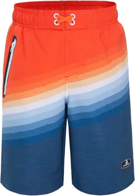 Rokka&Rolla Boys' 4-Way Stretch Swim Trunks Board Shorts Bathing Suit Swimwear with Mesh Lining, UPF 50 