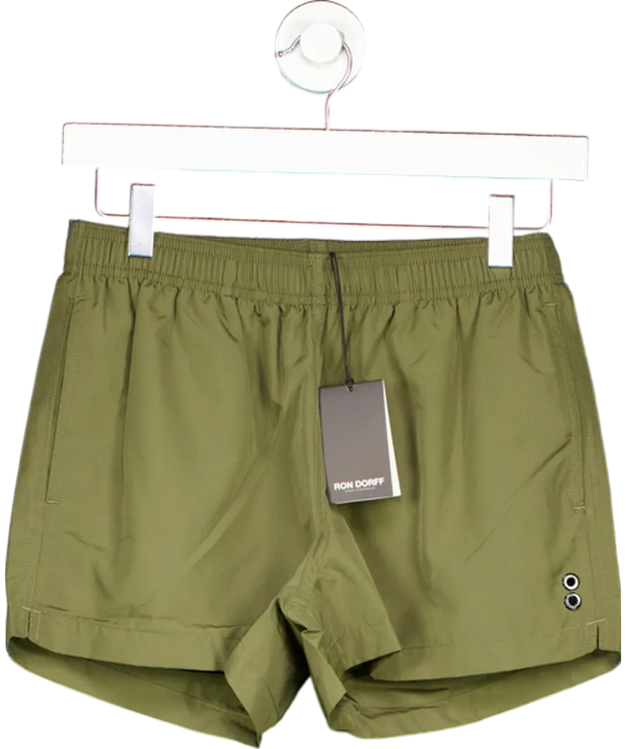 Ron Dorff Khaki Green Quick Dry Swim Shorts UK XS