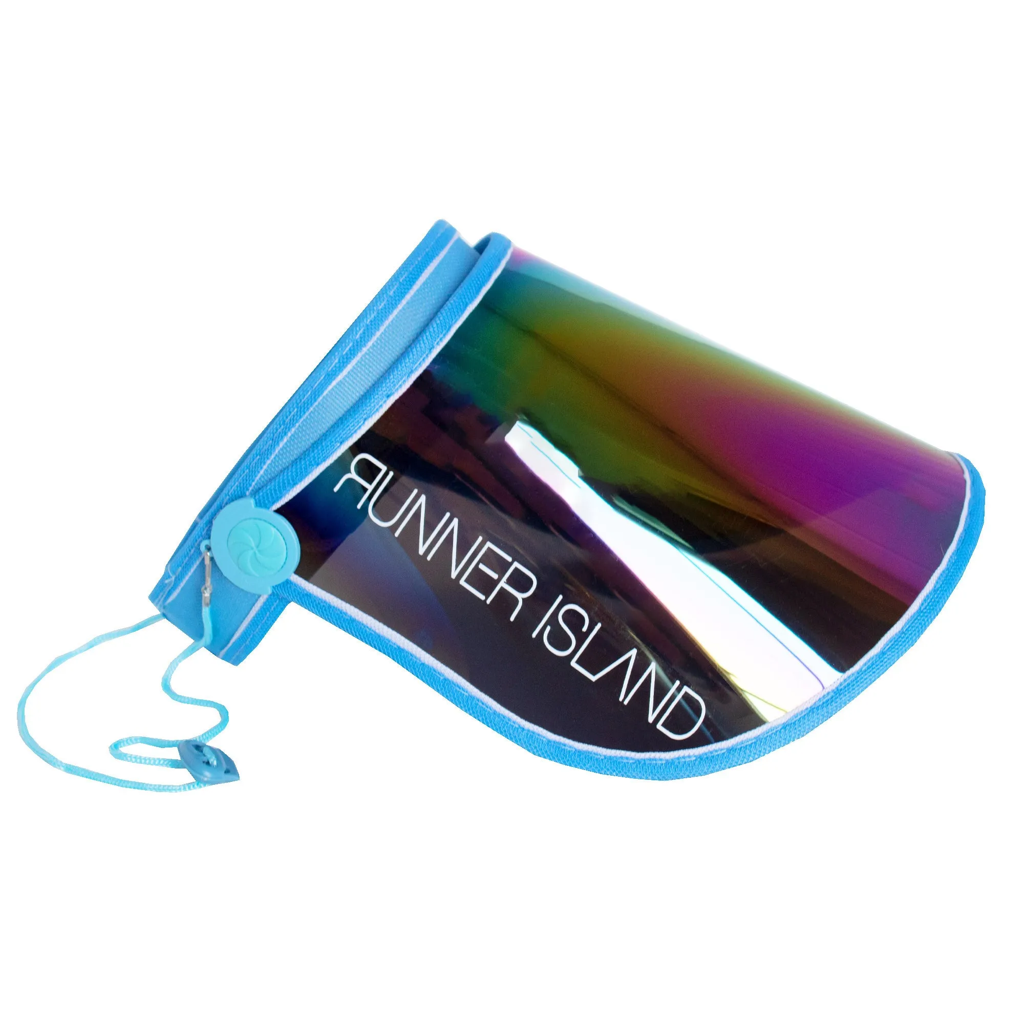 Runner Island Face Shield Sunglasses Visor - Sky Blue