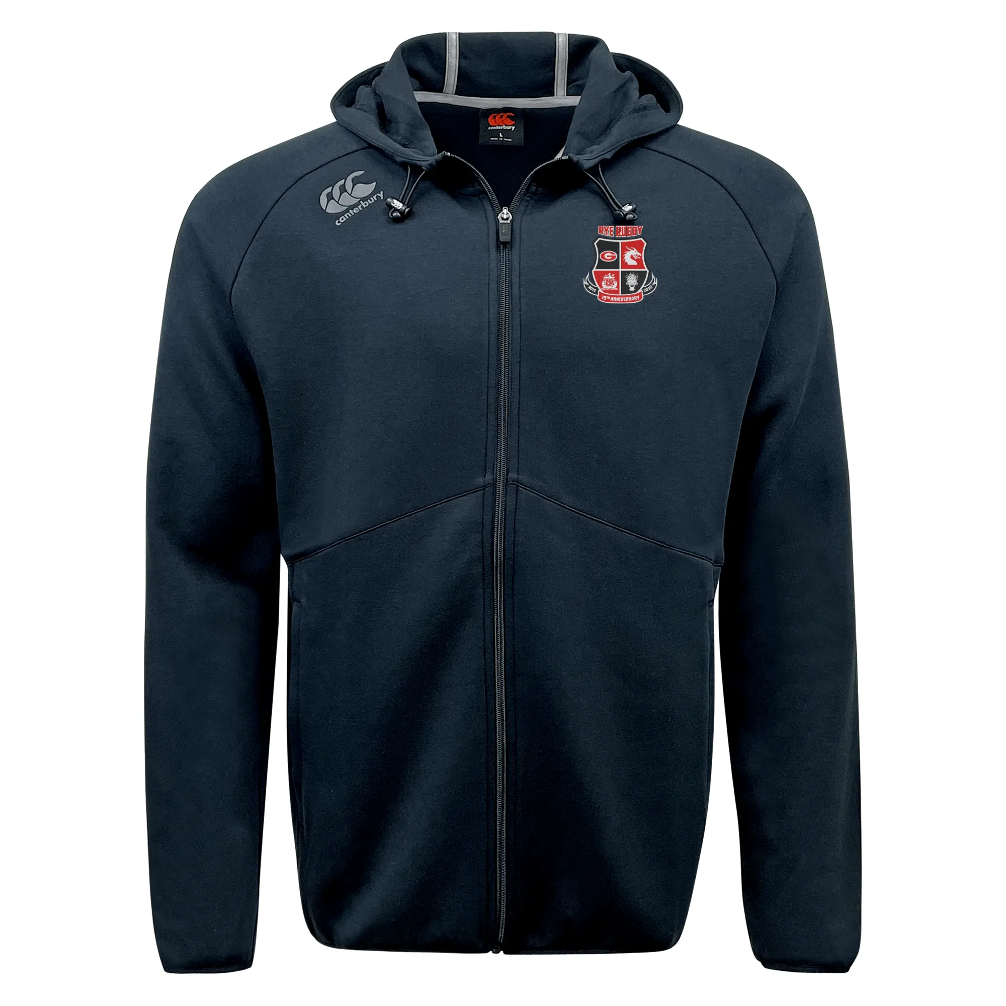 Rye High School 10 Year Tempo Vapodri Full-Zip Hoodie by Canterbury