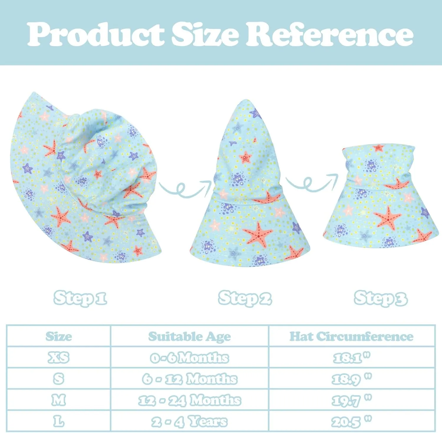 Sarfel Baby Sun Hat Summer Baby Boy Hats UPF 50  Sun Protection Toddler Hat Bucket for Baby Girl Adjustable Kid Cap