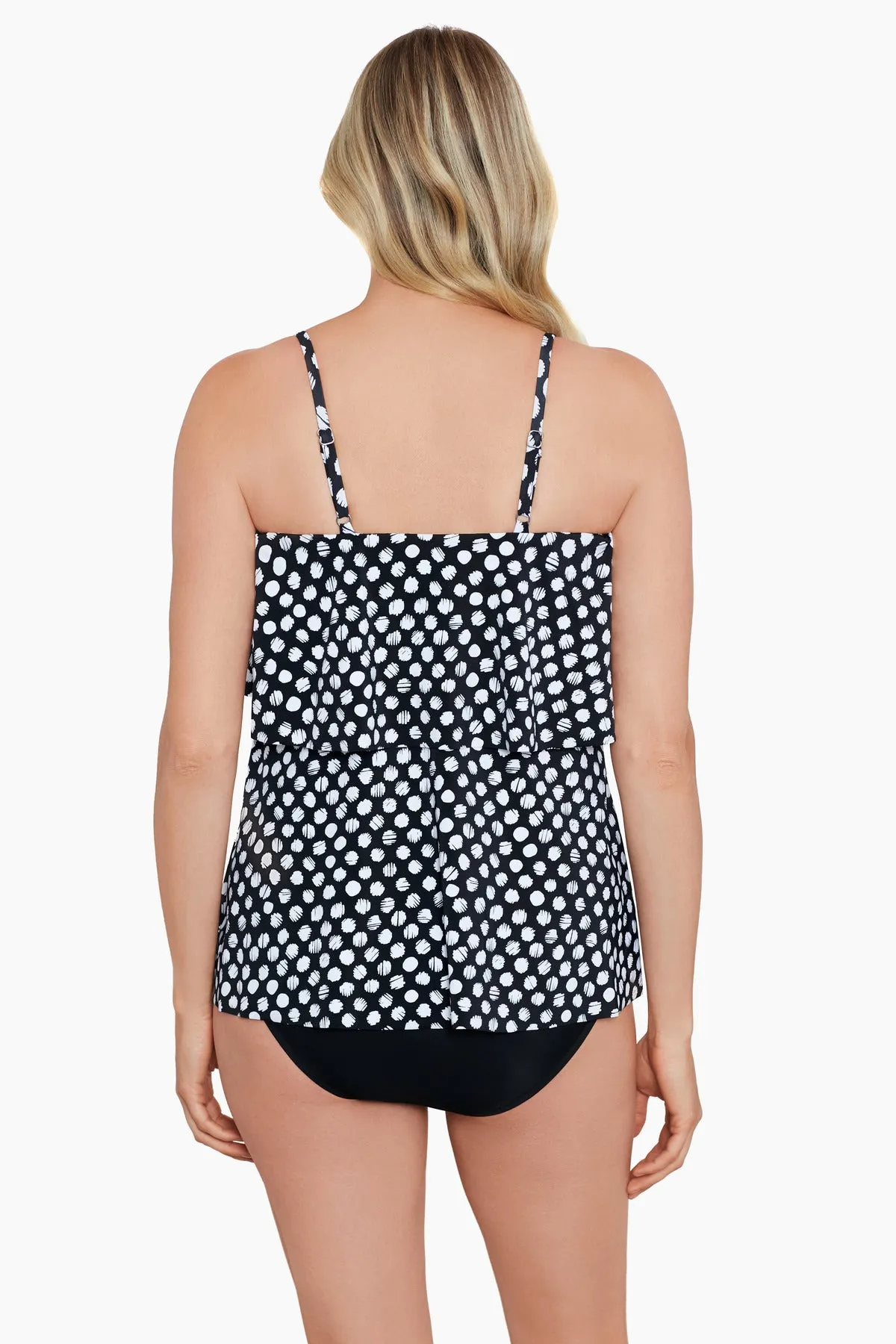 Spots Mastectomy Single Tier Tankini Top