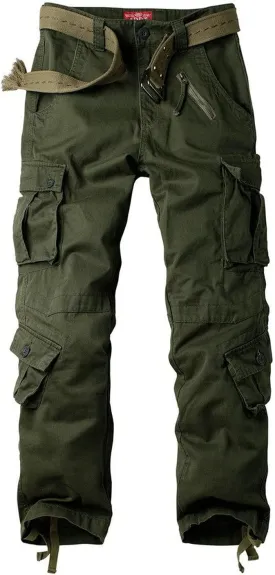 Women's Cotton Casual Military Army Cargo Combat Work Pants with 8 Pocket