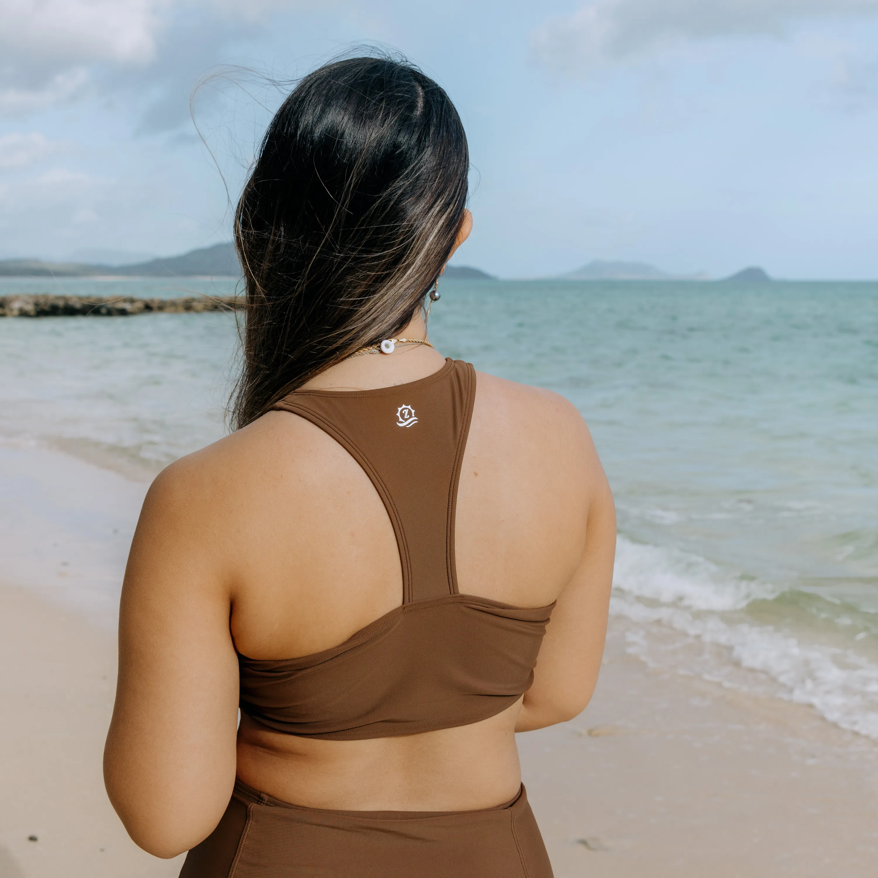 Women's Halter Bikini Top | "Cold Brew"