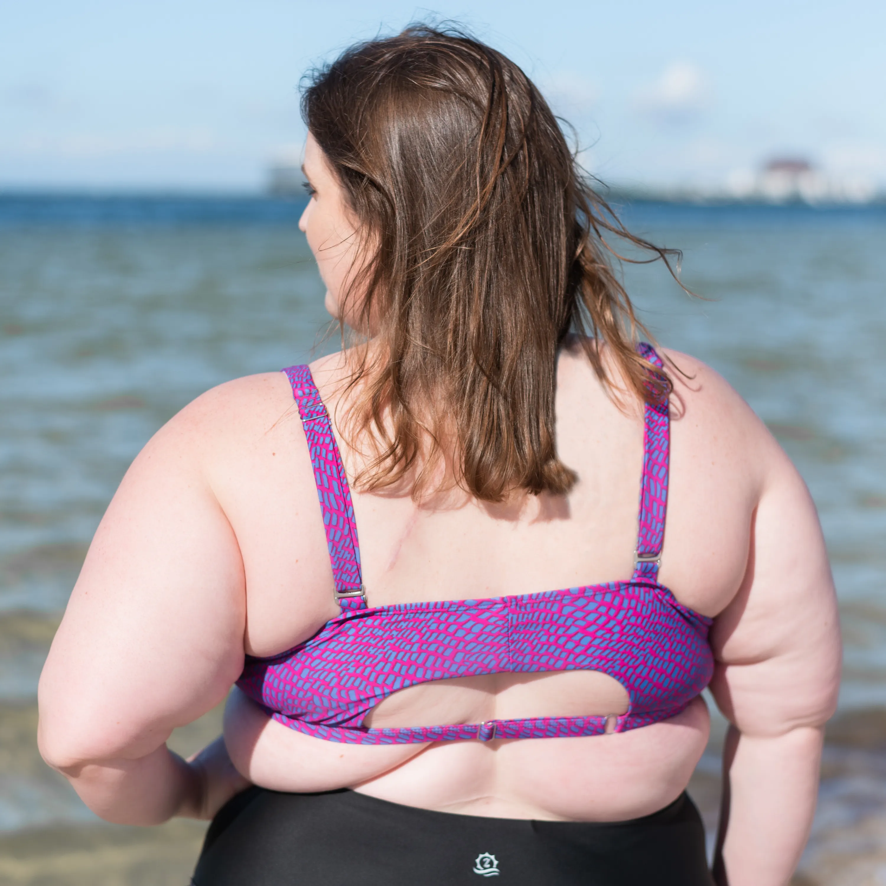 Women's Scoop Neck Bikini Top Plus Size | "In Disguise"