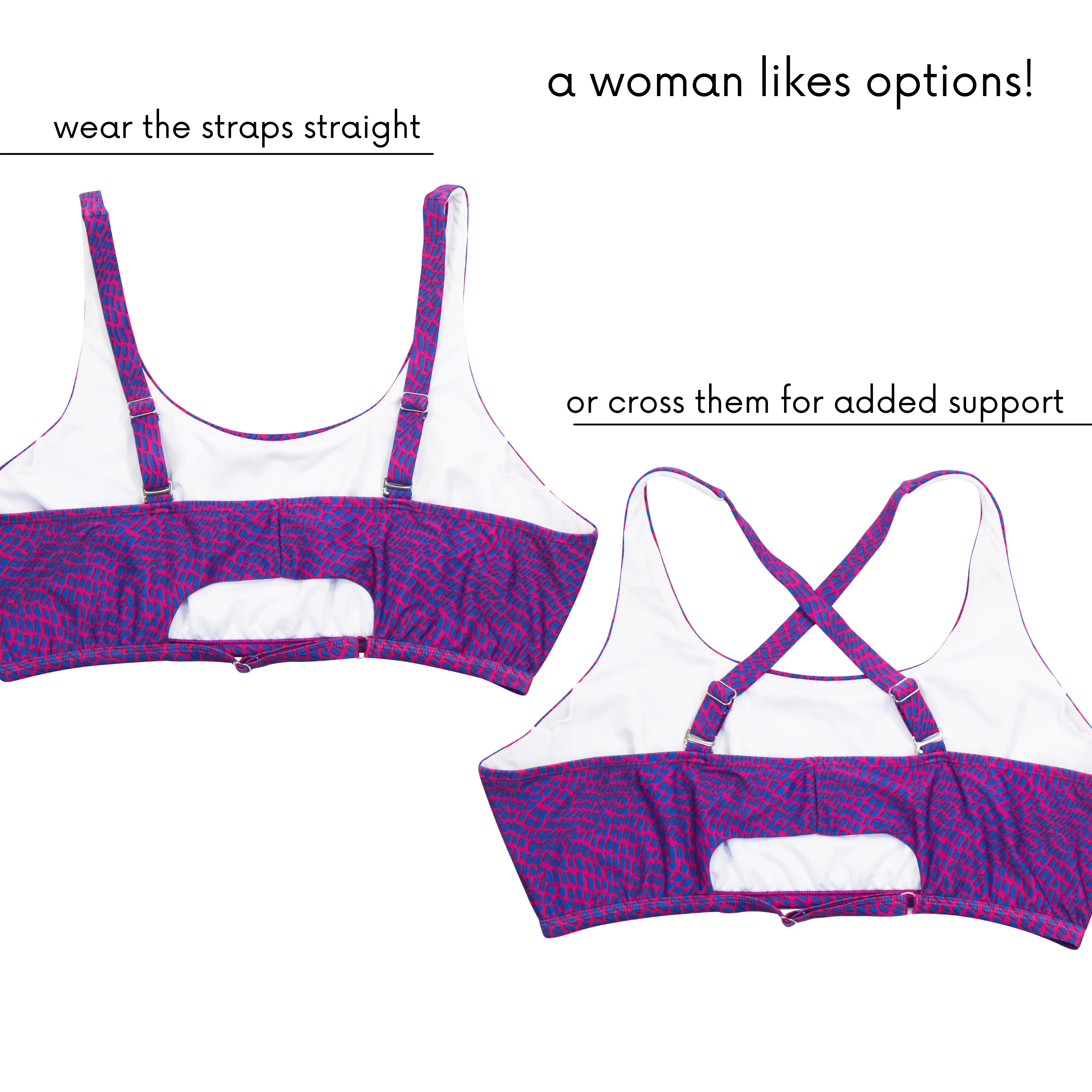 Women's Scoop Neck Bikini Top Plus Size | "In Disguise"