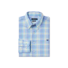 Youth Shores Windowpane Performance Dress Shirt